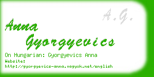 anna gyorgyevics business card